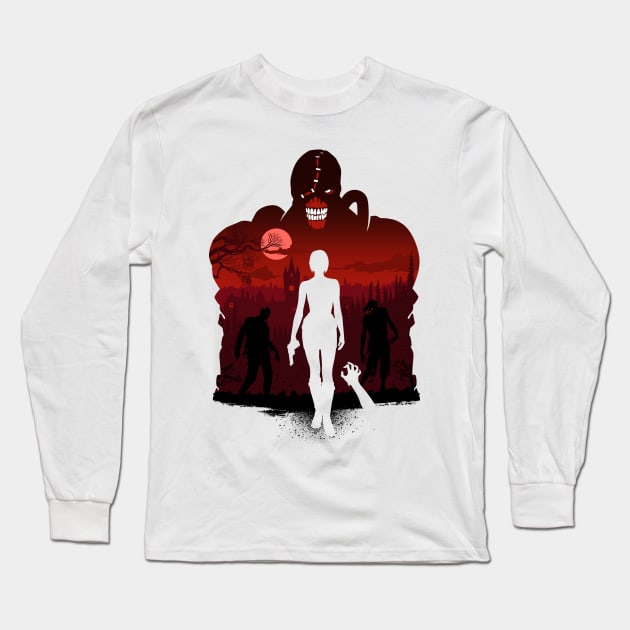 Zombie Long Sleeve T-Shirt by albertocubatas